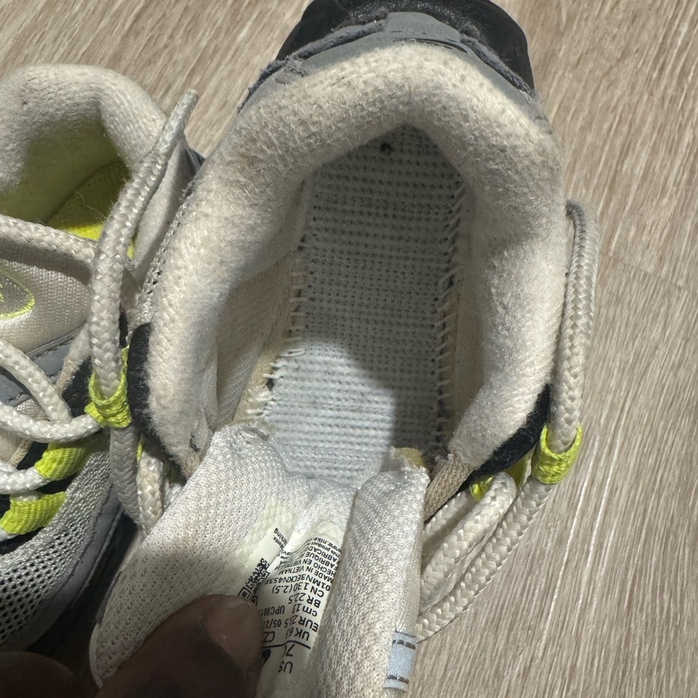 Nike Kids Grey and Neon Yellow Lace-Up Sneakers - Picture 5 of 6
